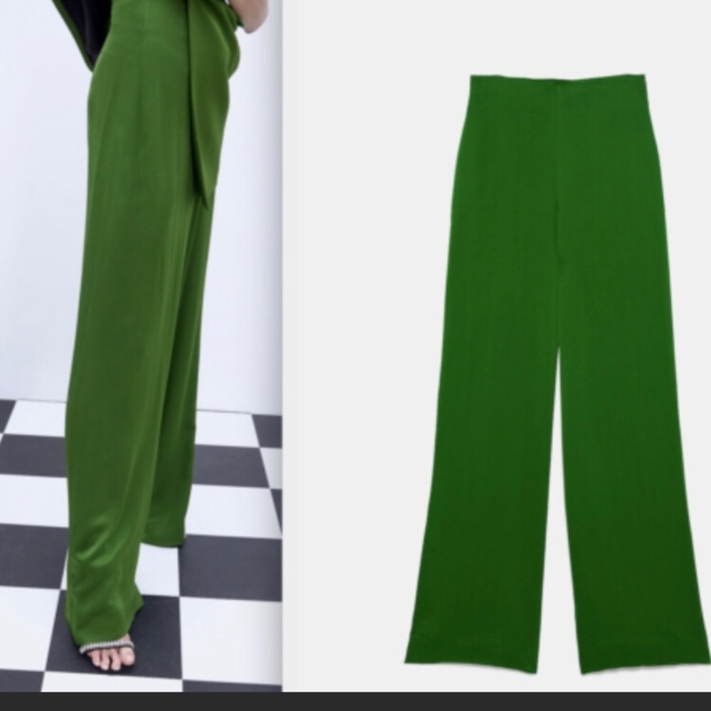 ZARA satin trousers